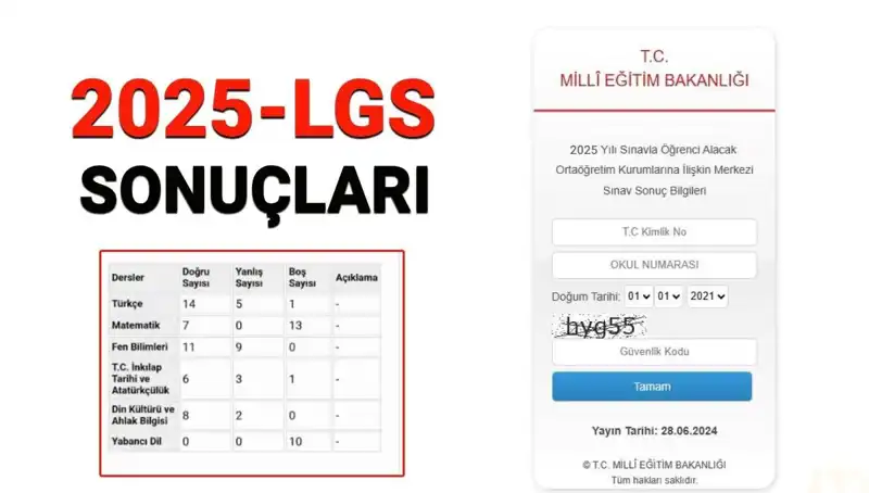 2025 LGS Sınav Sonuçları Ne Zaman Açıklanacak? Sonuç Sorgulama Ekranı Burada!
